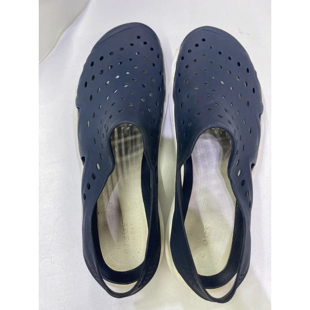 Crocs Swiftwater Wave Mens 10 Navy Blue Water Shoes Sandals 203963